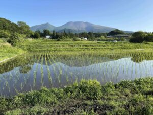 軽井沢・追分から見た浅間山